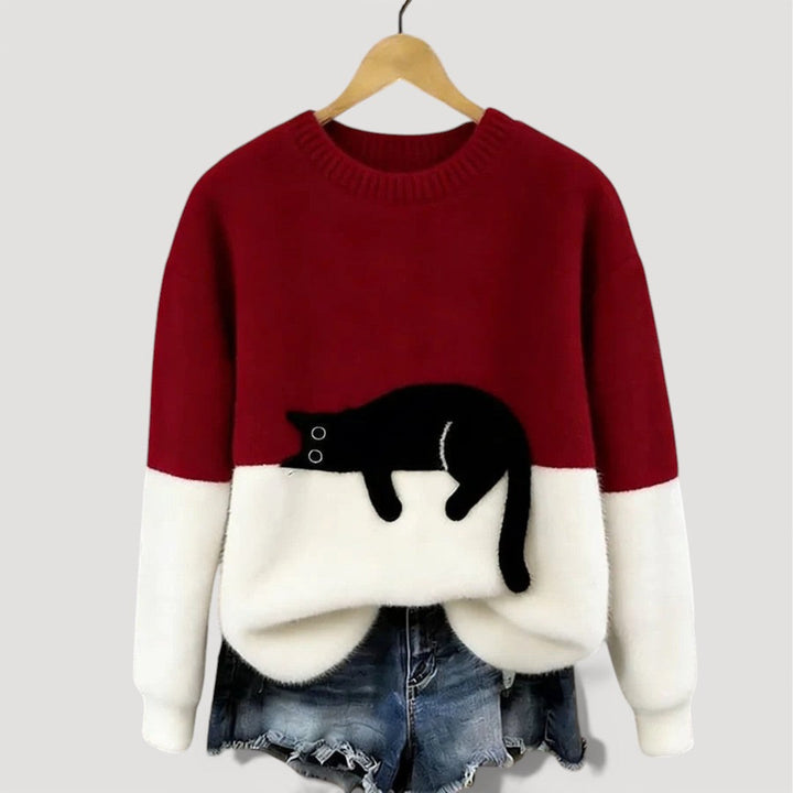 Ginna – Cat Motif Knit Jumper