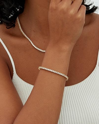 Elegant Classic Gold Tennis Bracelet