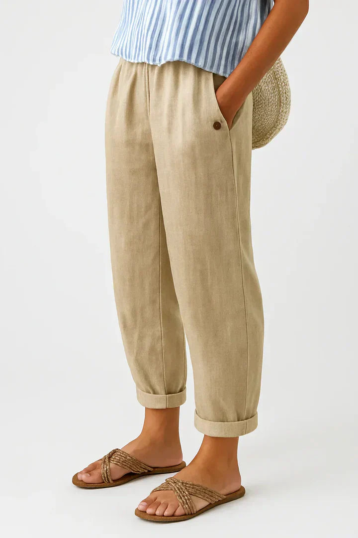 Lori | Effortless Linen Blend Trousers