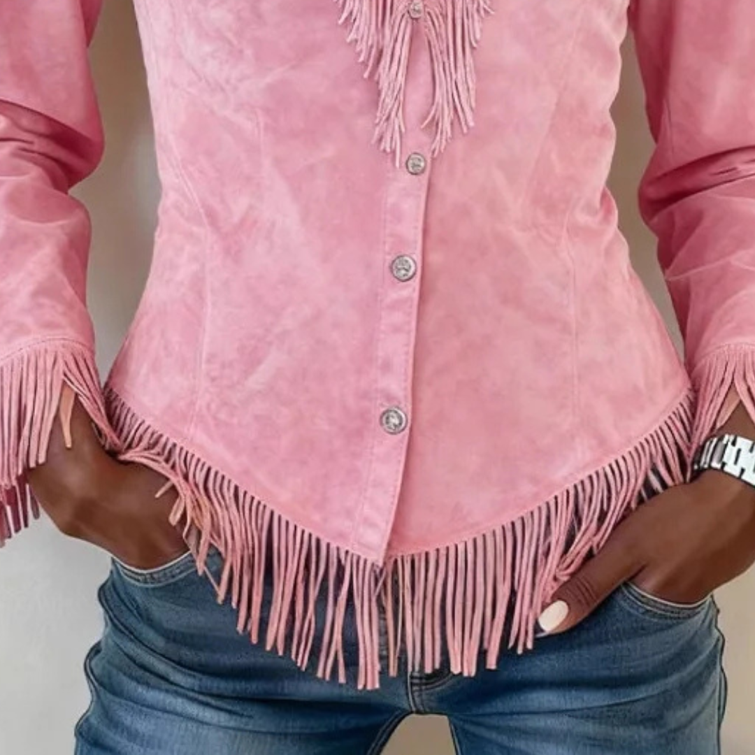 Jollie – Fringe Button Blouse