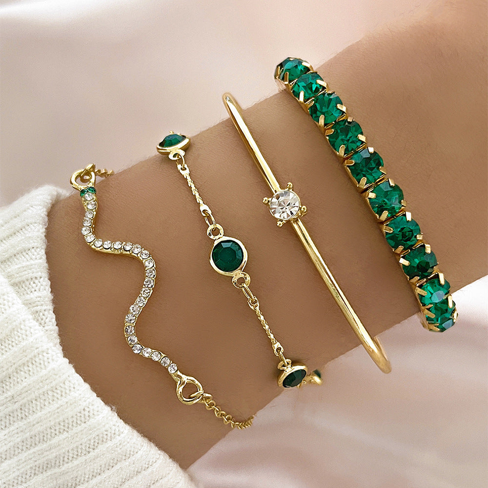 Elegant Sorina Feldwyn Gold Bracelet Set