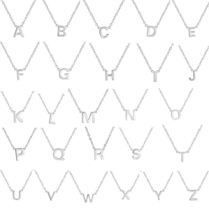 Shining Alphabet Pendant Necklace