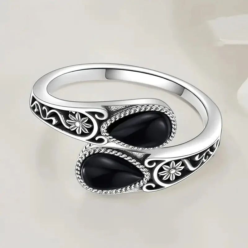 Elegant Moonstone Flower Ring