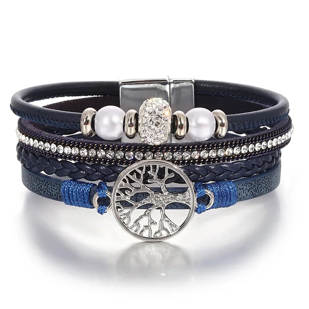 Tree of Life Rhinestone Bracelet