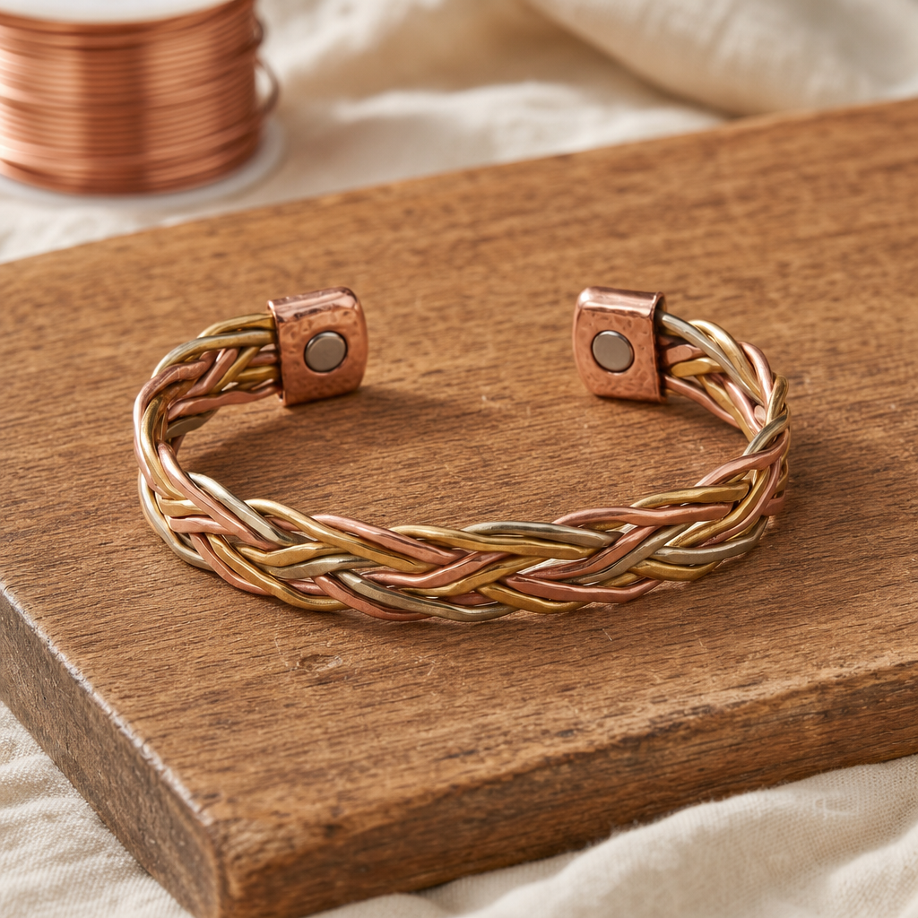 Adeline braided copper bracelet